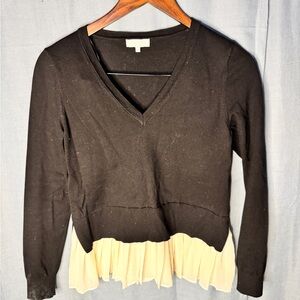 1. State Black V-Neck Sweater